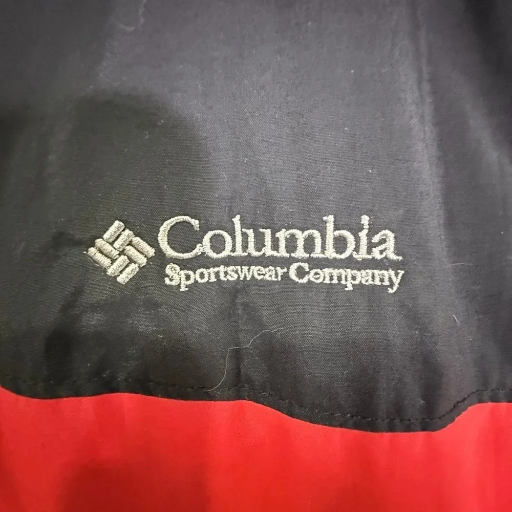 Columbia Sportswear Windbreaker Jacket‎ Women's M Red Black Full Zip Y2K